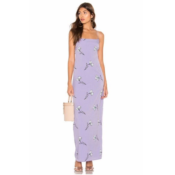 lavender floral maxi dress